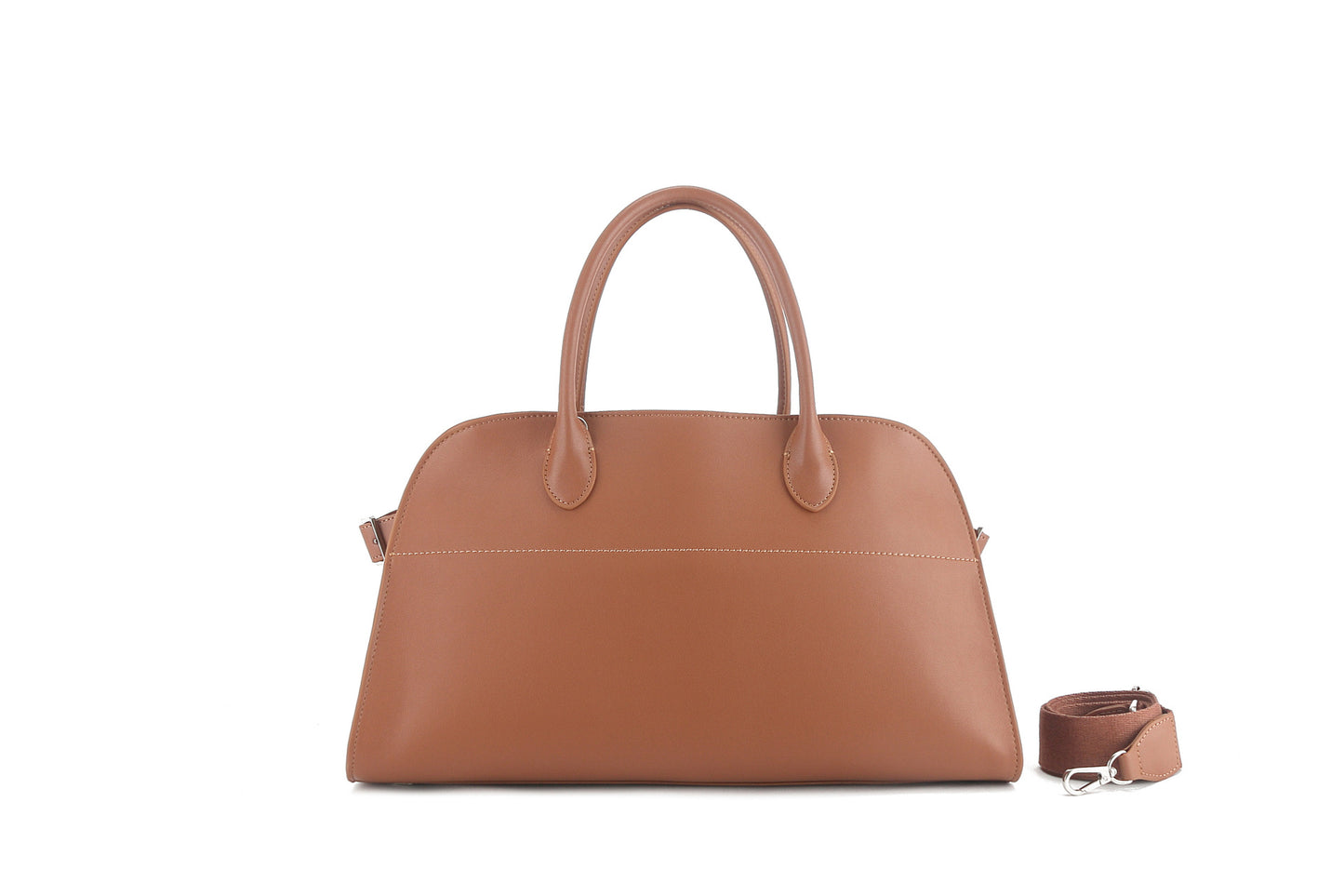 Women's Horizontal Cowhide Large Capacity Commuter Handbags