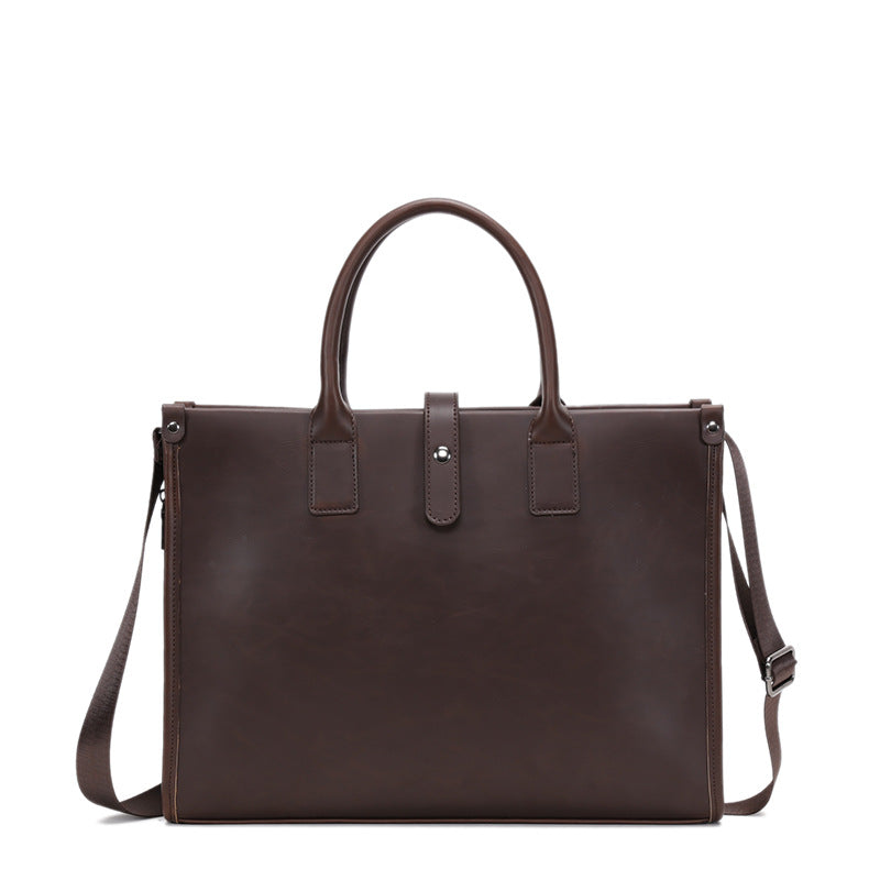 Women's & Men's & Crazy Horse Leather Shaping Business Men's Handbags
