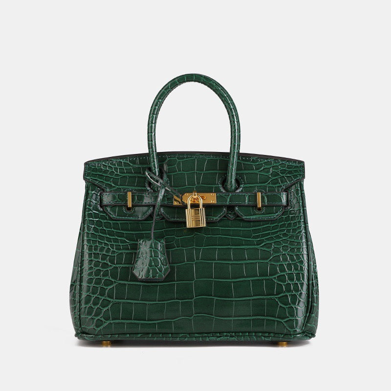 Women's Crocodile Pattern Fashionable High-grade Western Style Handbags