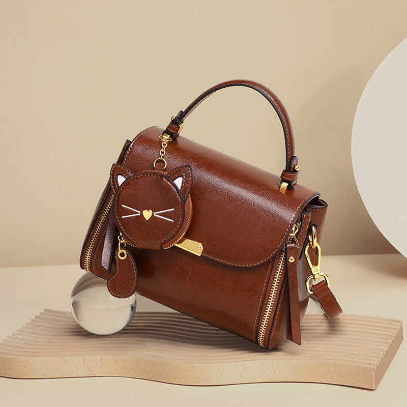 Women's Versatile Leather Affordable Luxury Style High Crossbody Bags