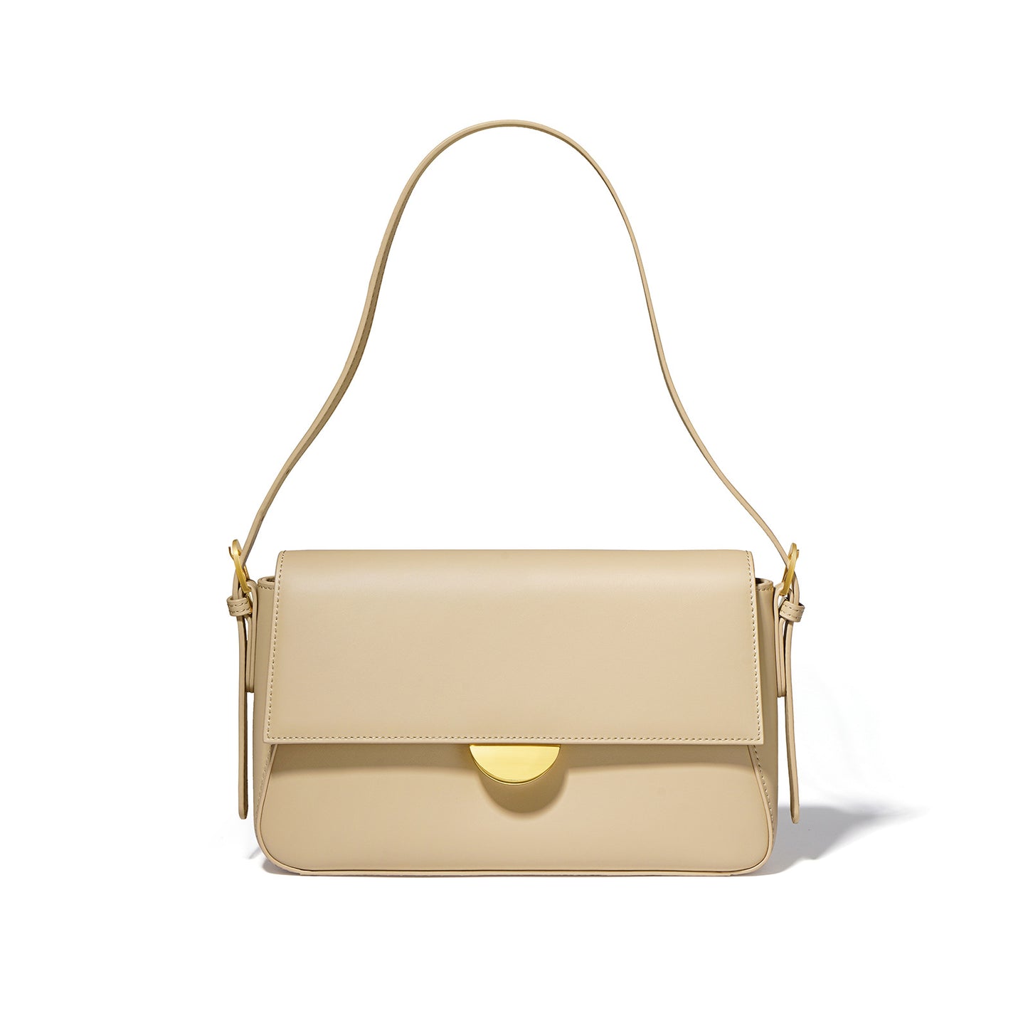 Women's Texture Underarm Fashion Retro Cowhide Design Versatile High Shoulder Bags