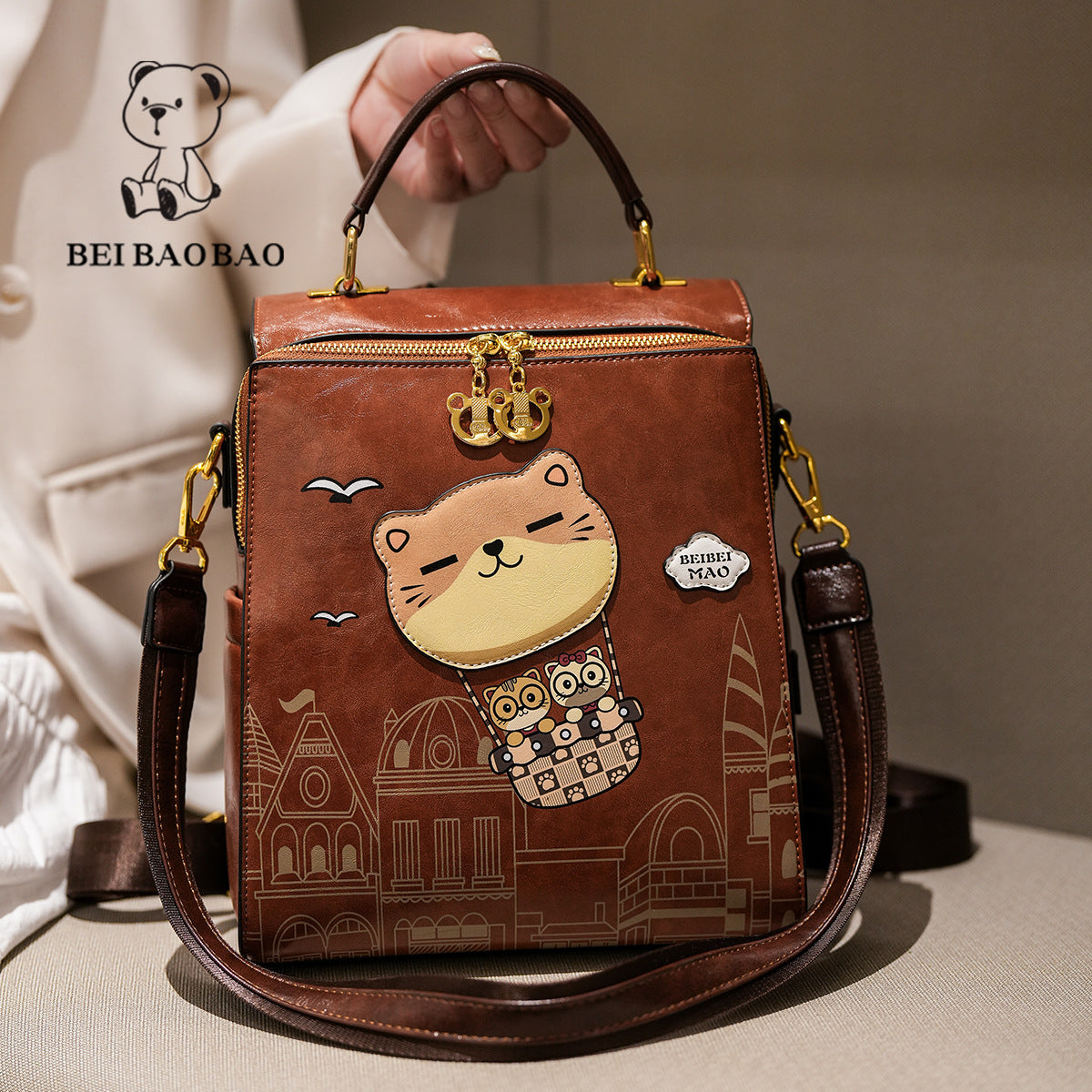 Beautiful Cartoon Fashion Female Versatile Trendy Backpacks
