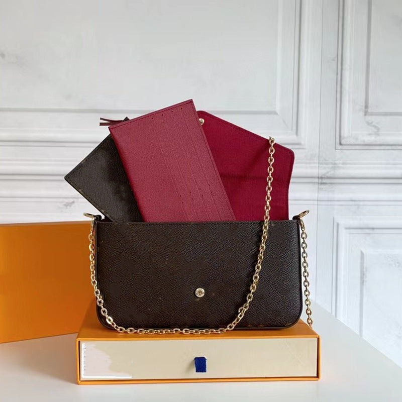 Women's Donkey Presbyopic Three-in-one Chain Genuine Leather Bags