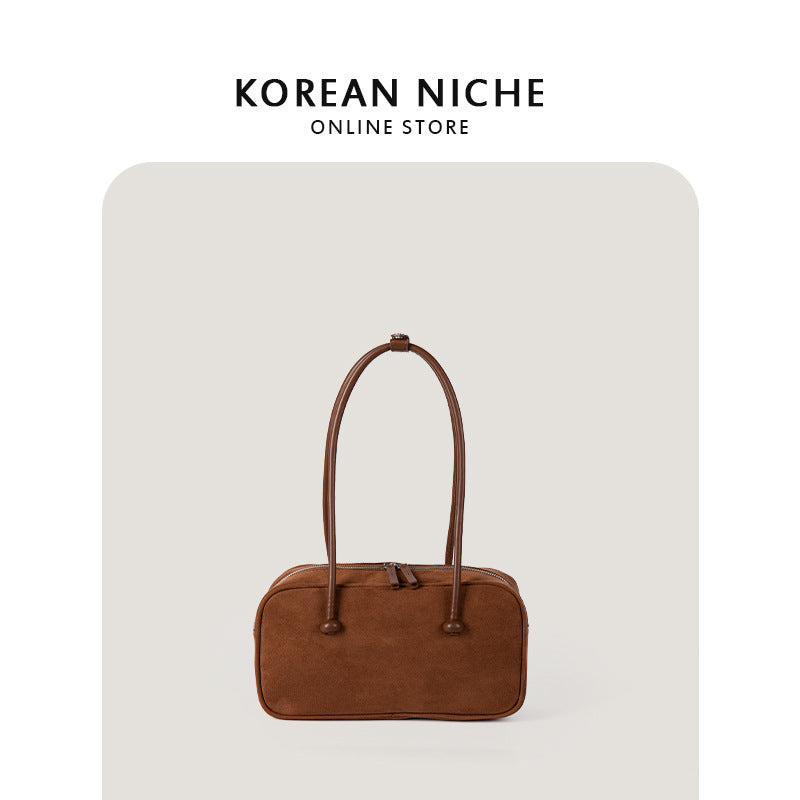 Women's Textured Korean Style High-grade Paint Surface Shoulder Bags