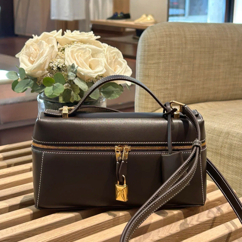 Women's Box High-grade Cowhide Genuine Leather Crossbody Bags