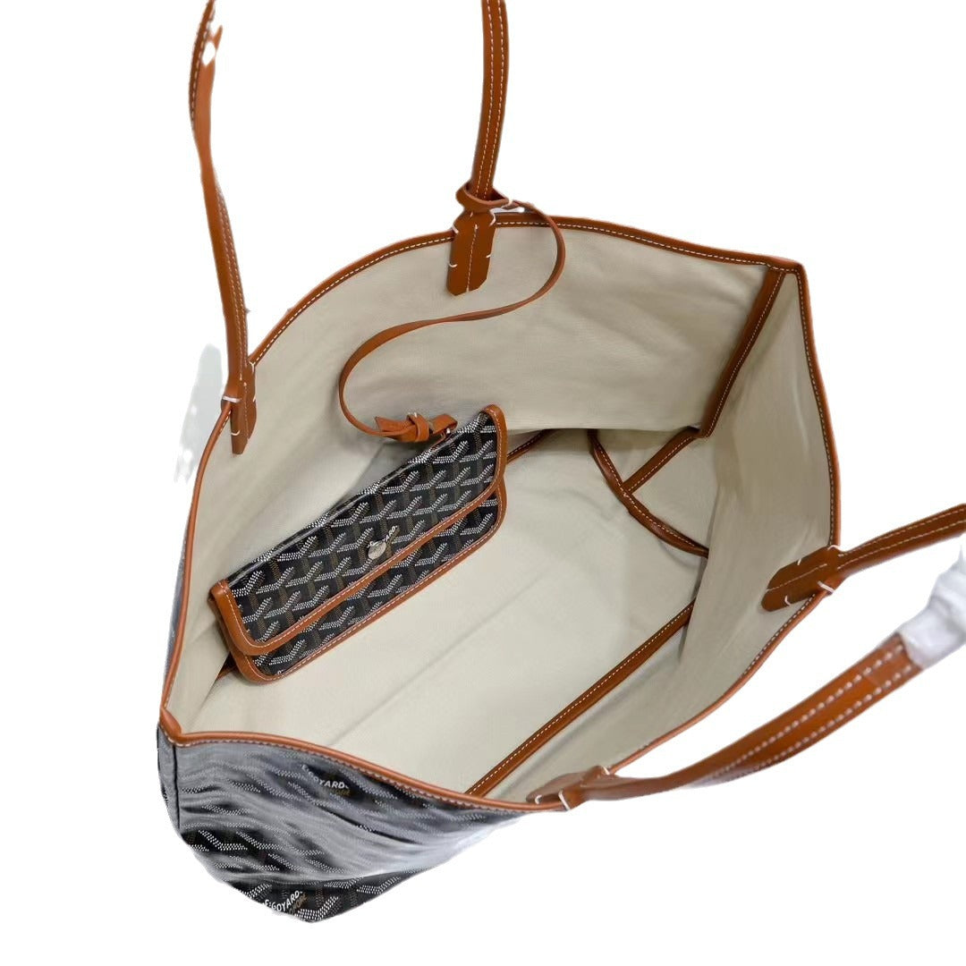 Elegant German Shopping Dog Teeth Large Tote Bags