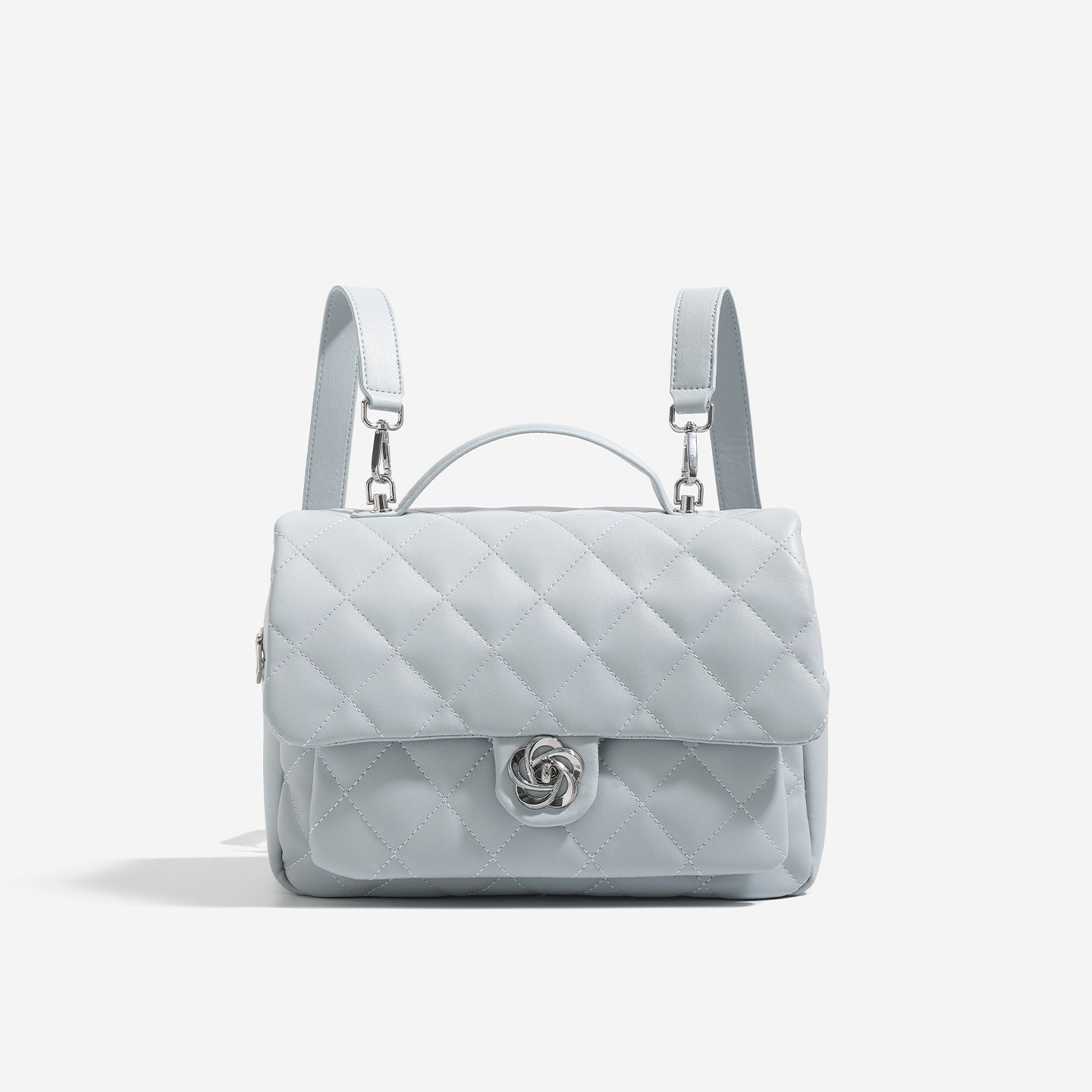 Women's Classic Style Rhombus Chain High-grade Preppy Backpacks