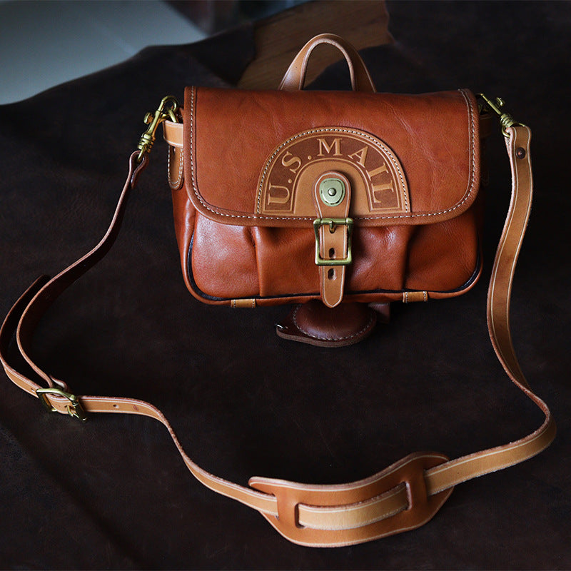 Women's & Men's Vintage Genuine Leather First Layer Cowhide Crossbody Bags