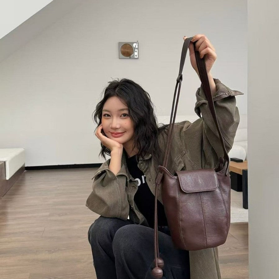 Niche Pumpkin Personalized Genuine Large Capacity Handbags