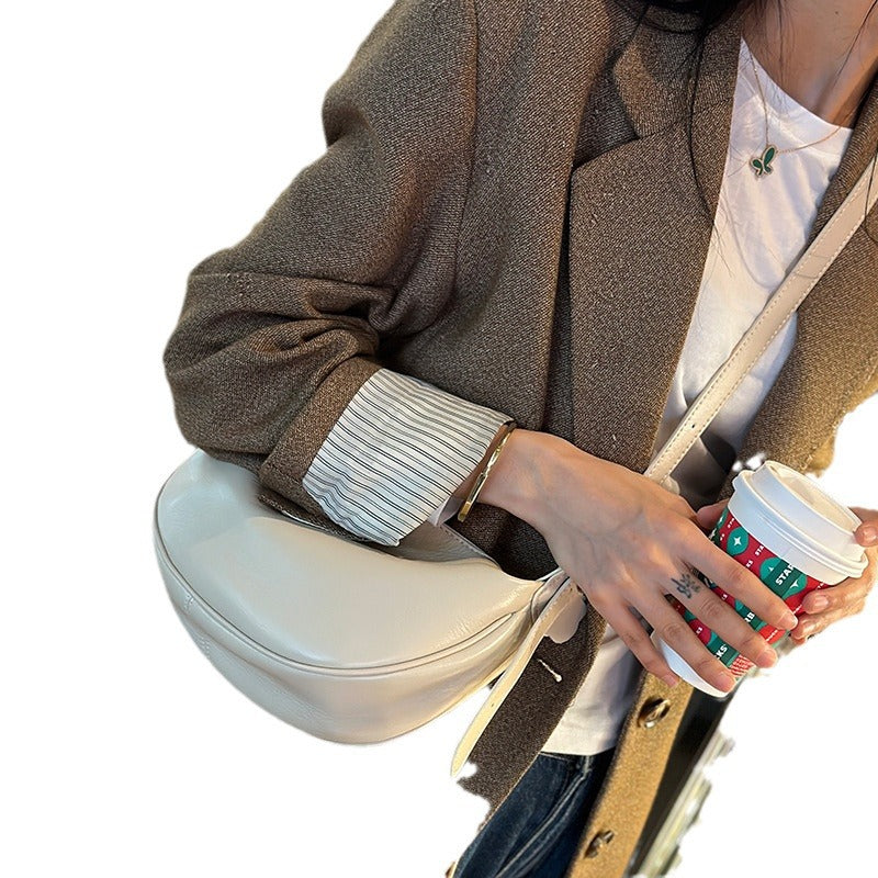 Women's Leather Fashion Underarm Dumpling Retro Commuter Armpit Bags
