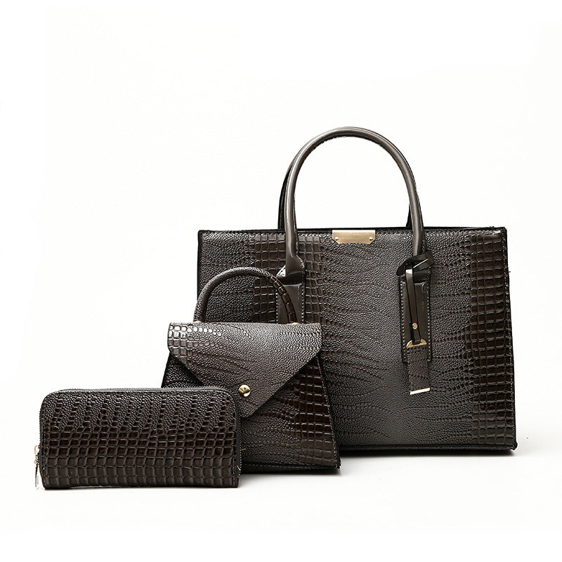 Durable Fashion High-grade Lizard Pattern Large Tote Bags