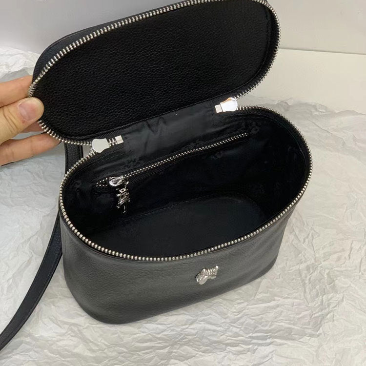 Black First Layer Cowhide High Sense Handbags
