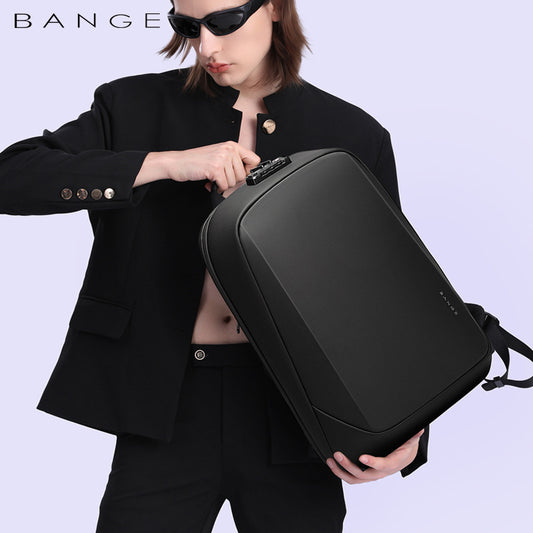 Men's Bange Fashion Waterproof Hard Shell Polyhedron Backpacks