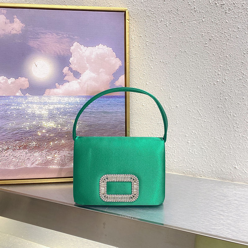 Veet Shiny Rhinestone Portable Diamond Chain Handbags