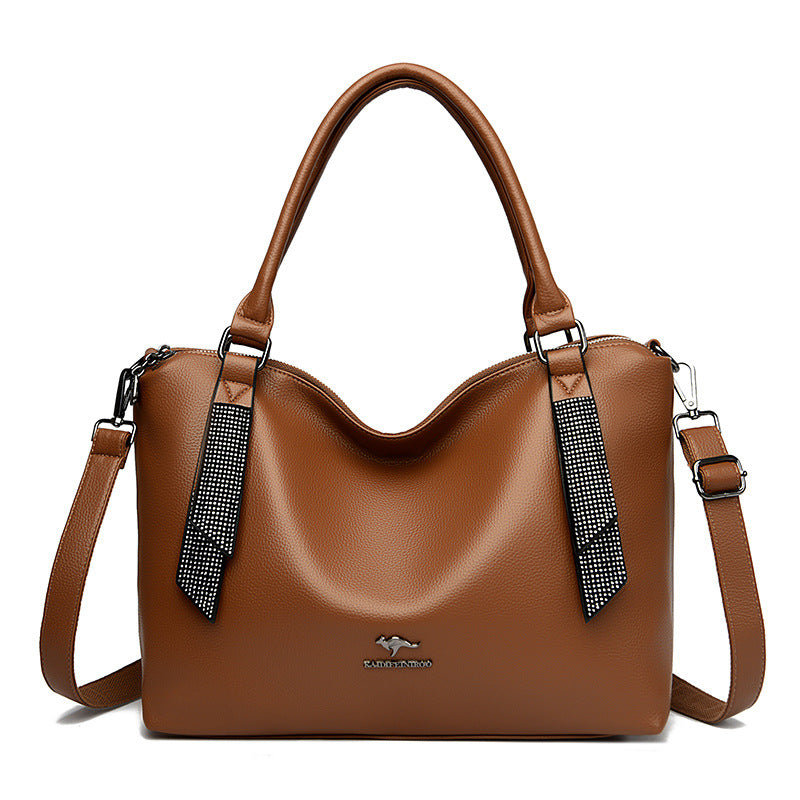 Women's Creative Slouchy Stitching Fashion Big Crossbody Bags