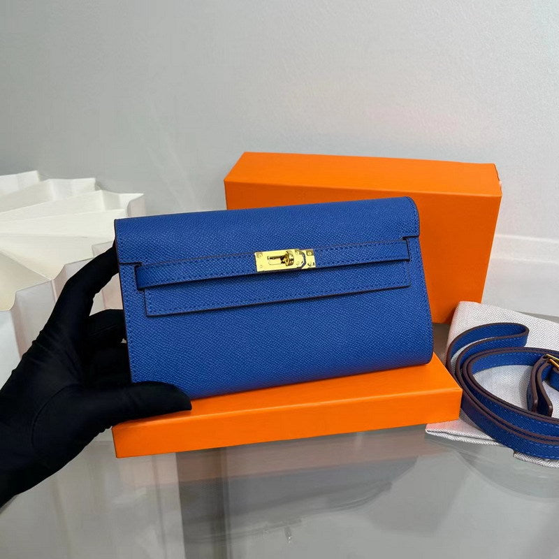 Pattern Kelly Gold Mid-length Clutch Genuine Ladies Wallets