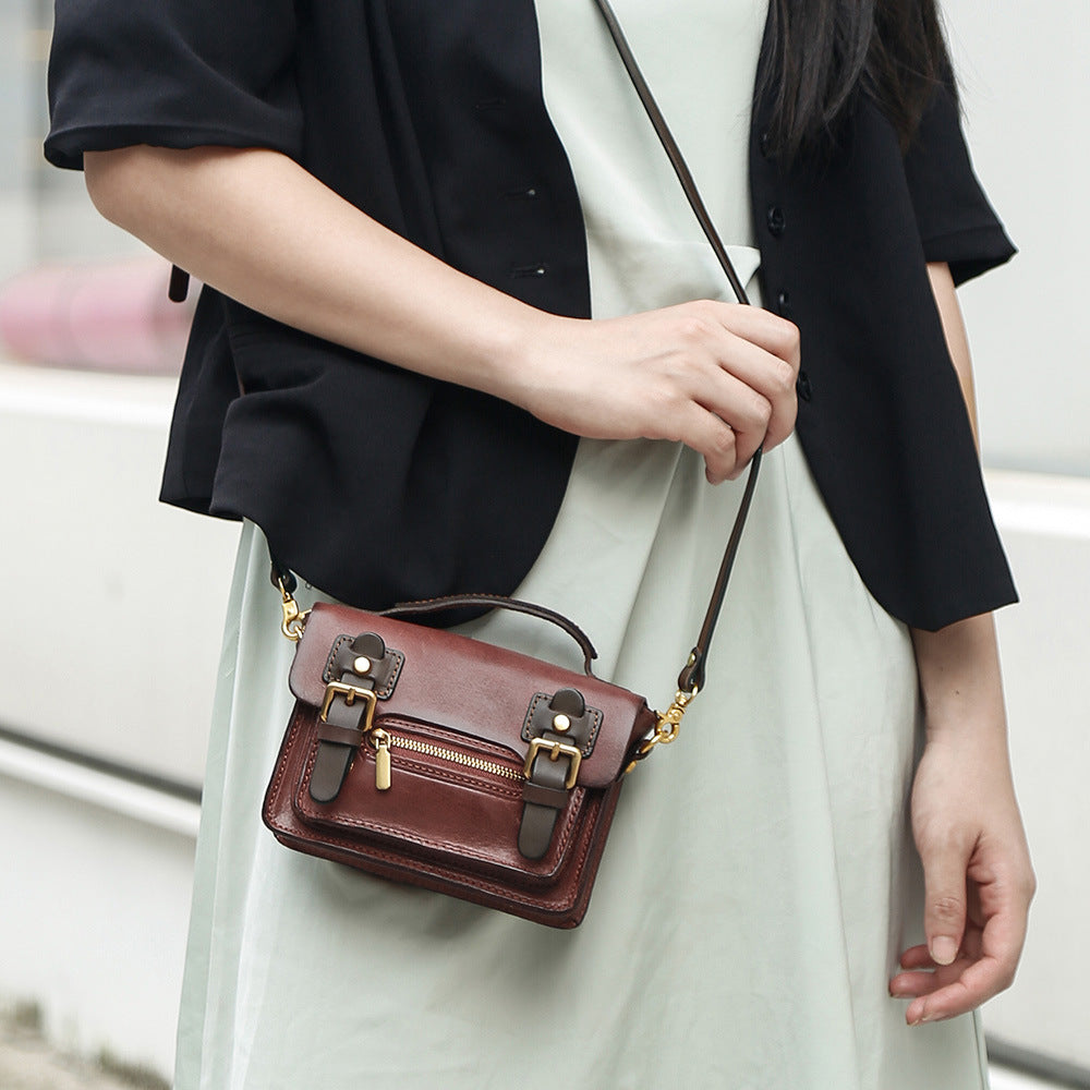 Women's Top Layer Cowhide High-grade Mini Genuine Crossbody Bags