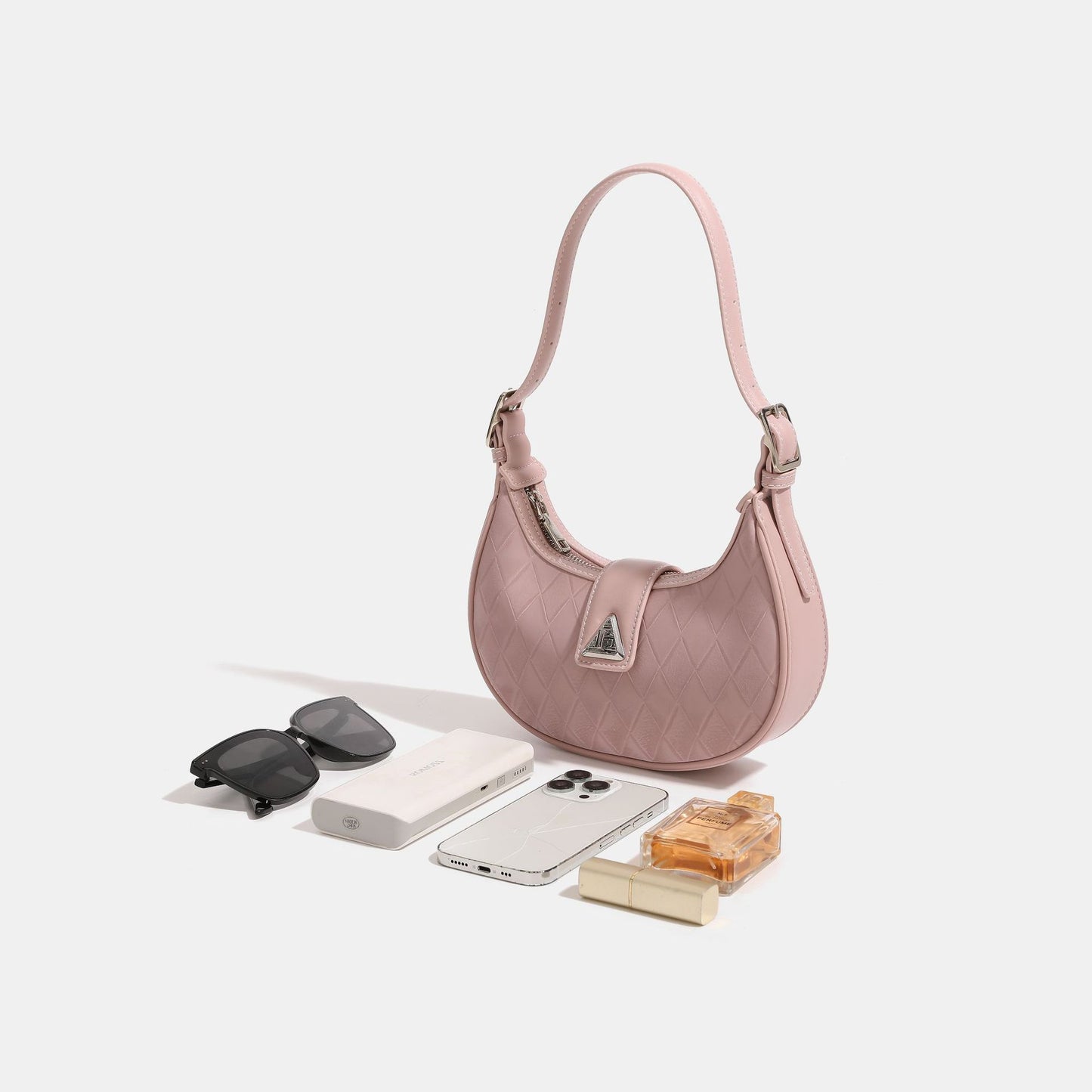 French Pink Rhombus Selenodont Underarm Niche Bags