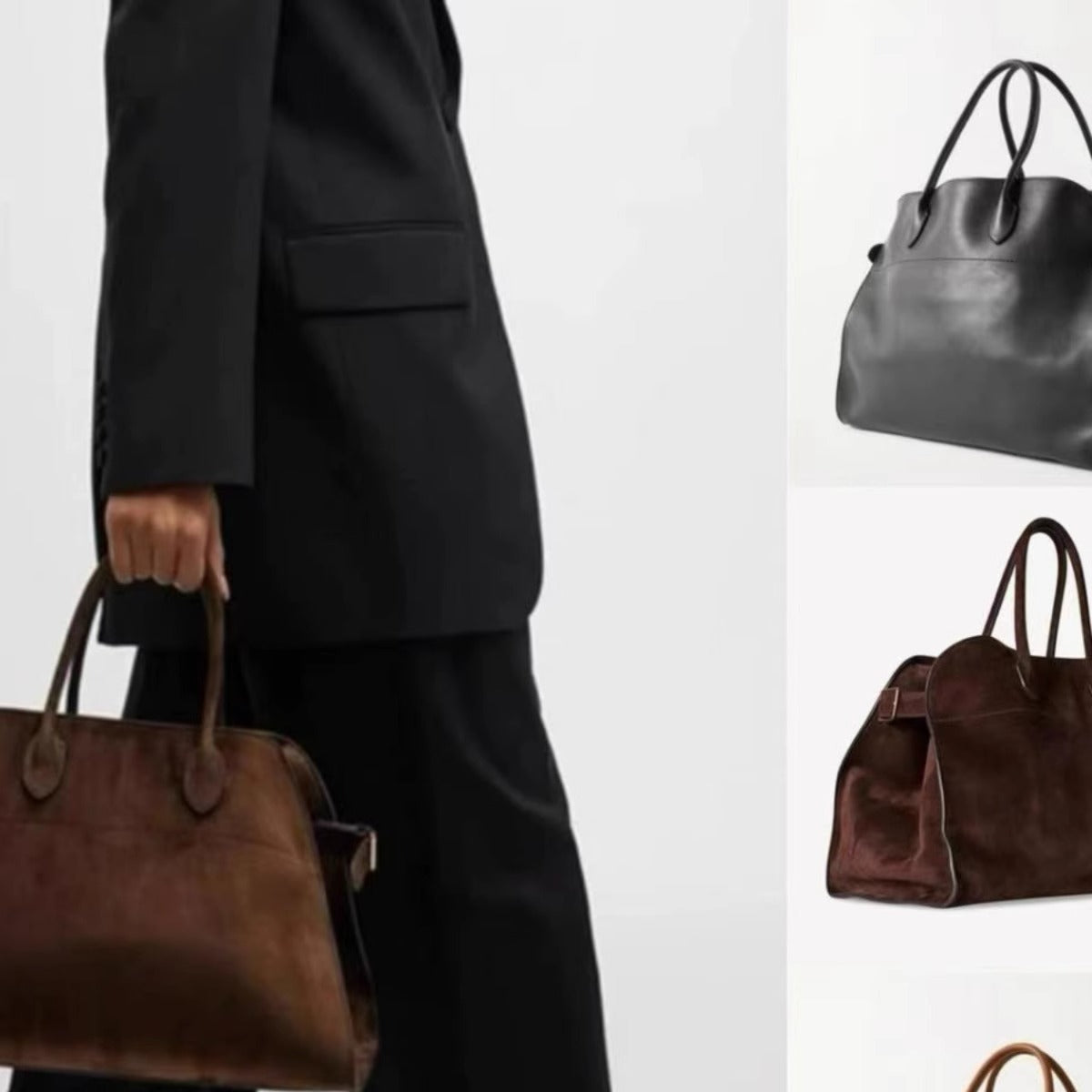 Leather Suede Retro Large Capacity Light Handbags