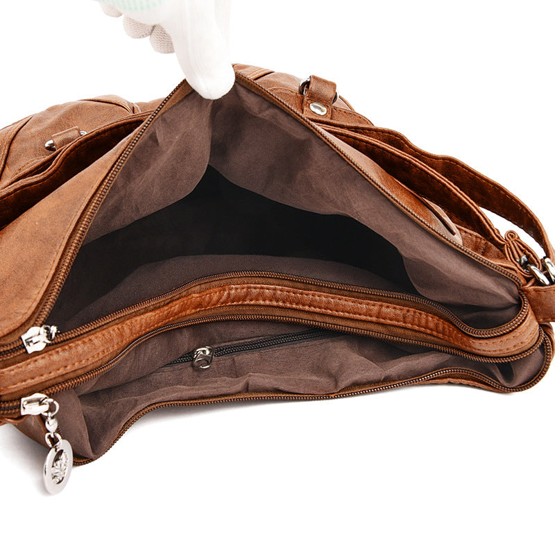Women's Retro Soft Leather Large Capacity Shoulder Bags