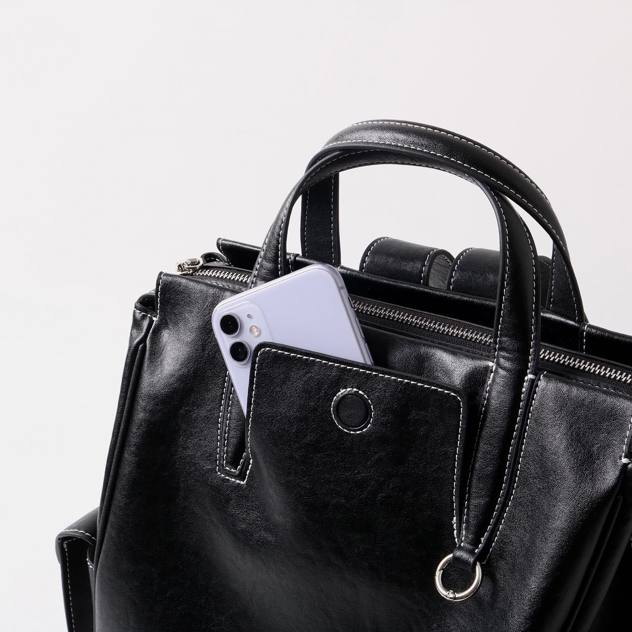 Women's Crystal Vegetable Tanning Leather Large Capacity Backpacks