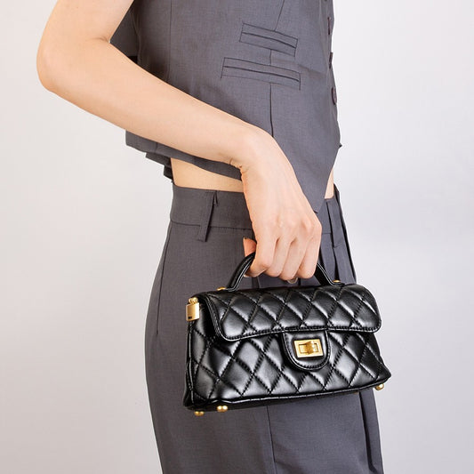 Innovative Leather Sheepskin Rhombus Underarm Fashion Crossbody Bags