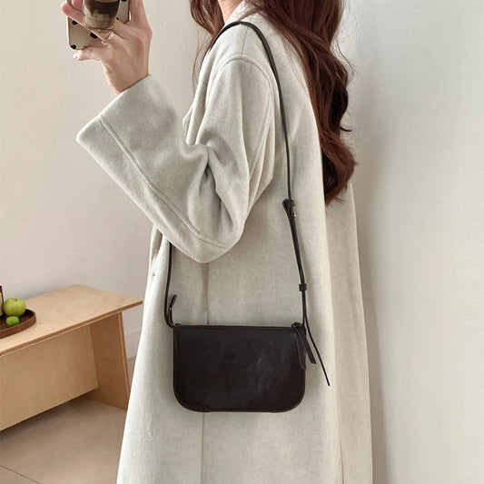 Women's Simple Envelope First Layer Cowhide Genuine Crossbody Bags