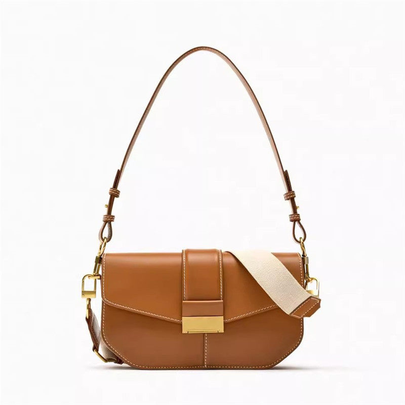 Women's Comfortable Spanish Saddle Simple Flip Crossbody Bags