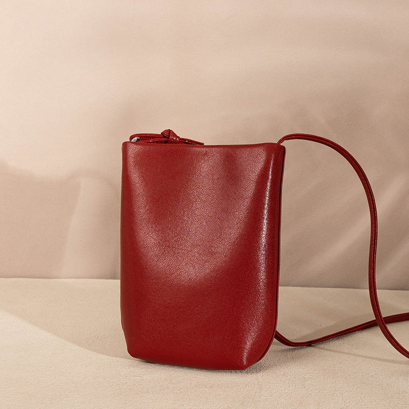 Women's Genuine Leather Retro Fashion Mobile Crossbody Bags