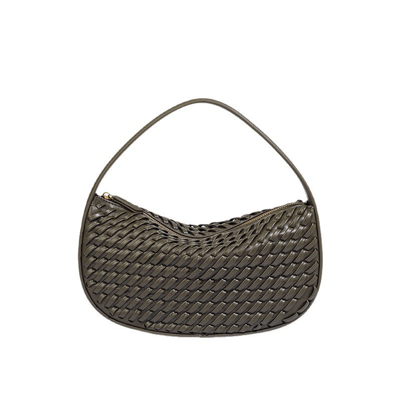 Glamorous Women's Textured Woven Korean Fashion Handbags