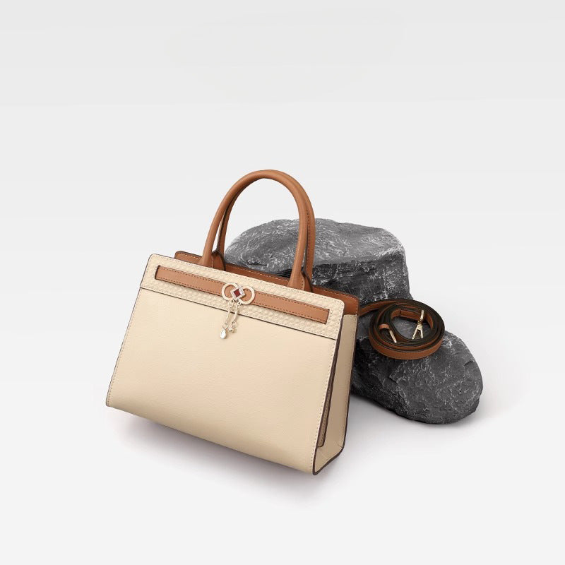 Women's Solid Color Art Design Fashion Hardware Handbags