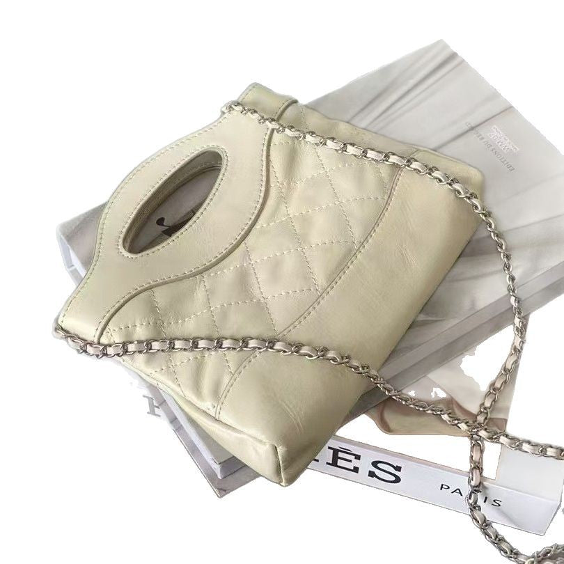 Women's Chic Rhombus Hand-held Envelope Genuine Leather Crossbody Bags