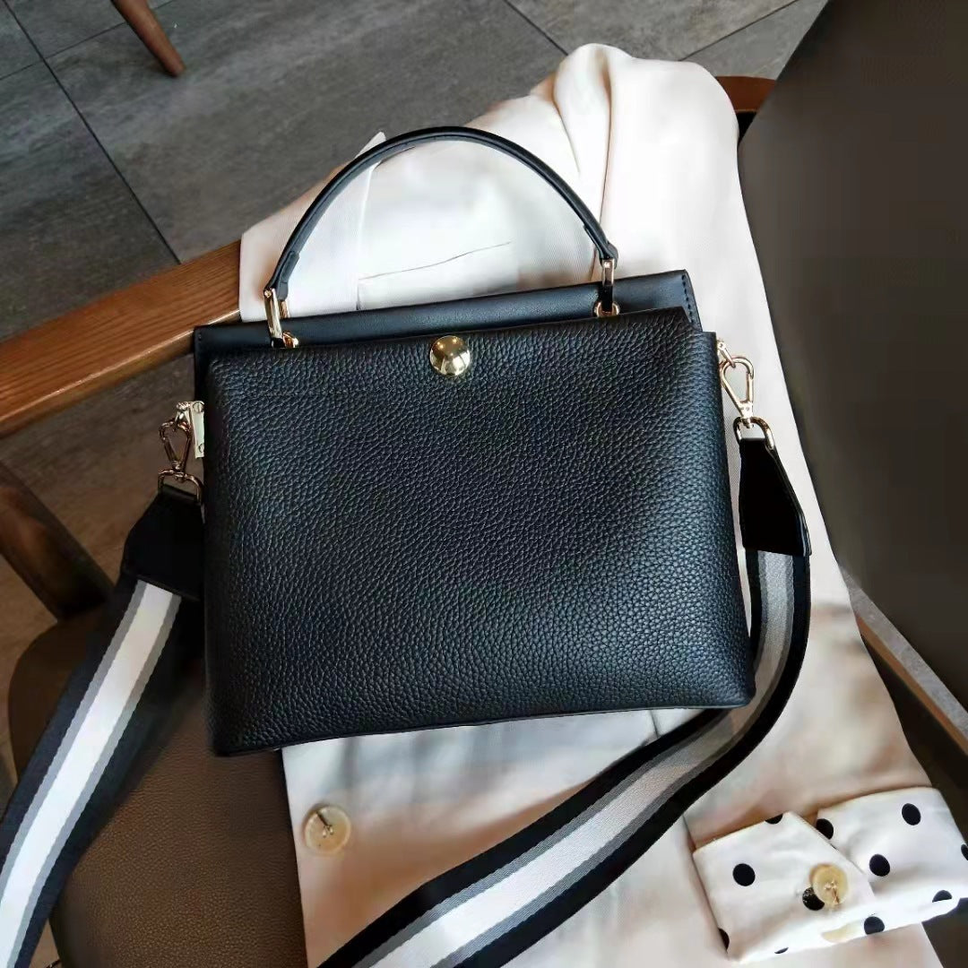 Women's Contrast Color Versatile Large Capacity Top Handbags