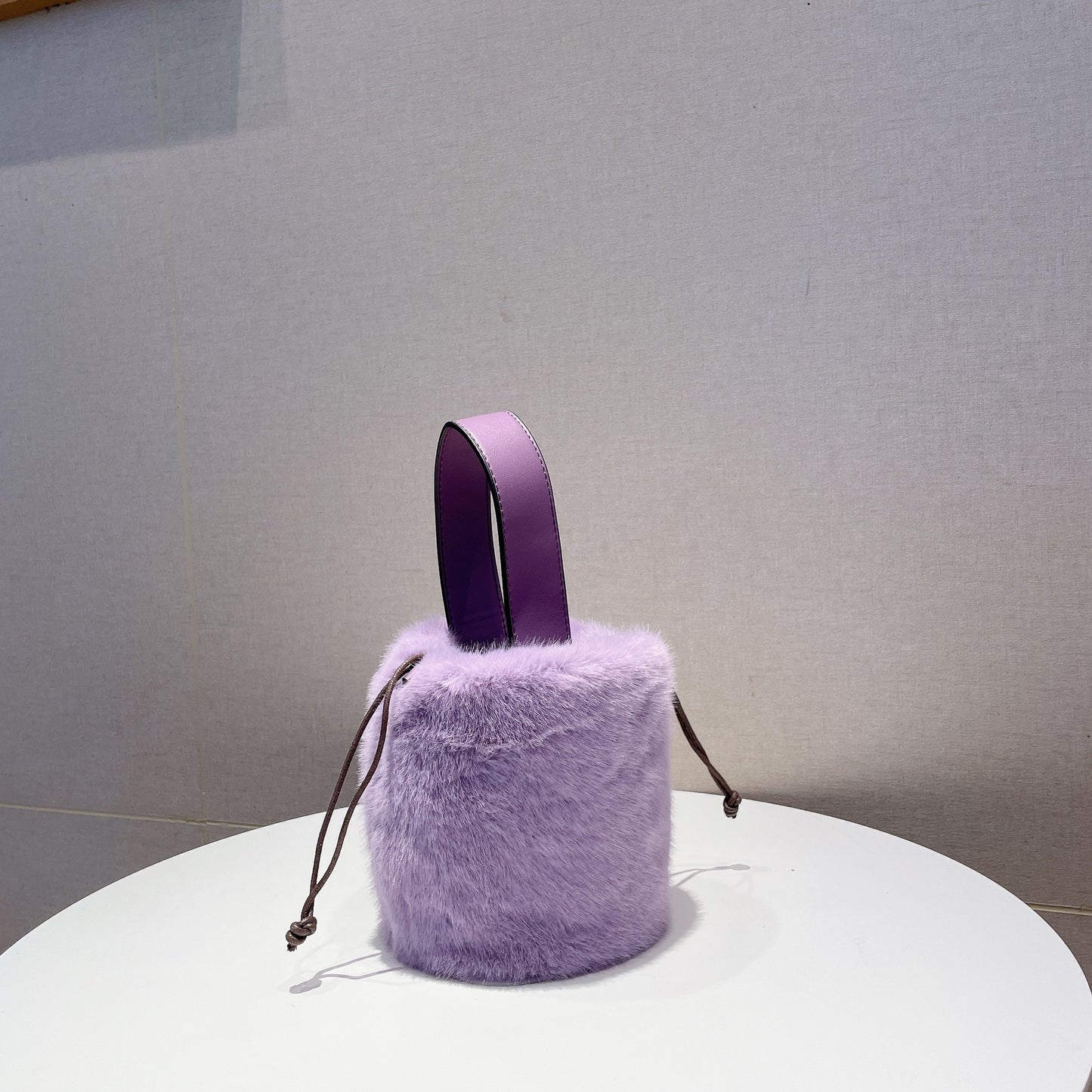 Attractive Graceful Casual Fashion Fur Portable Bucket Bags