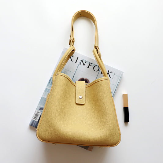Women's First Layer Lychee Pattern Genuine Leather Vegetable Bags