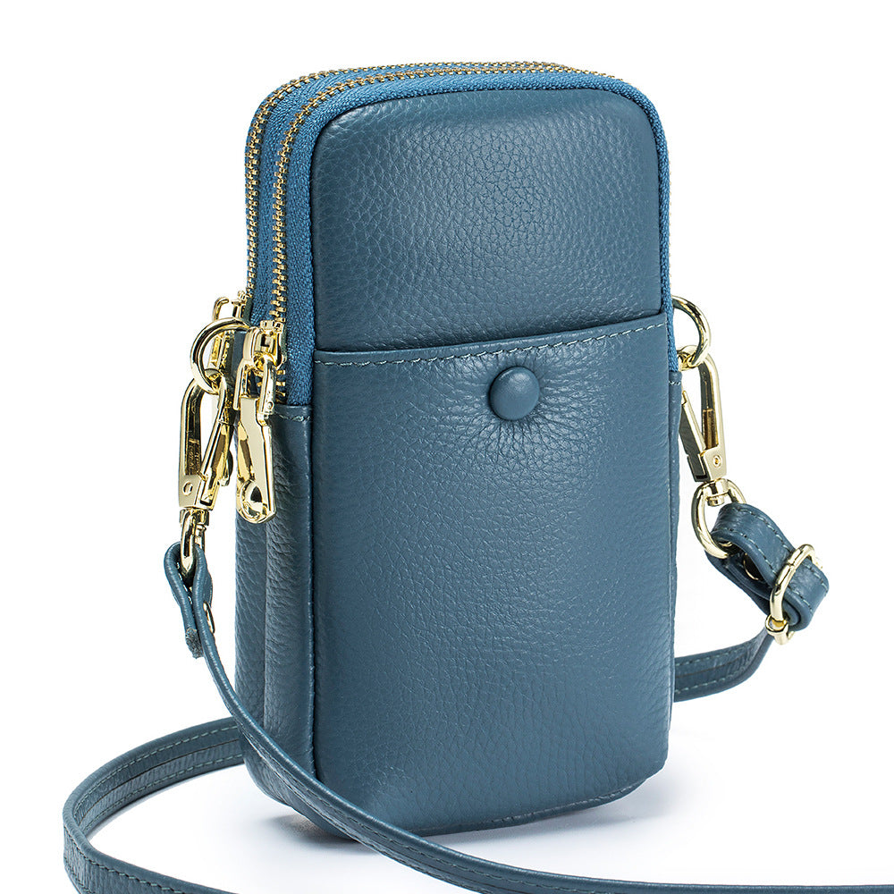 Women's Soft Leather Mobile Vertical Fashion Korean Shoulder Bags