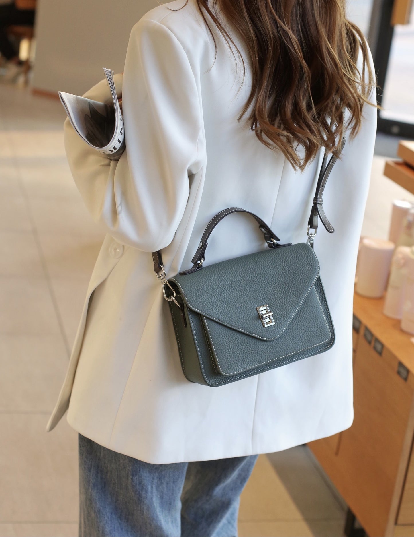 Women's Cool Leather Summer Commuter French Crossbody Bags
