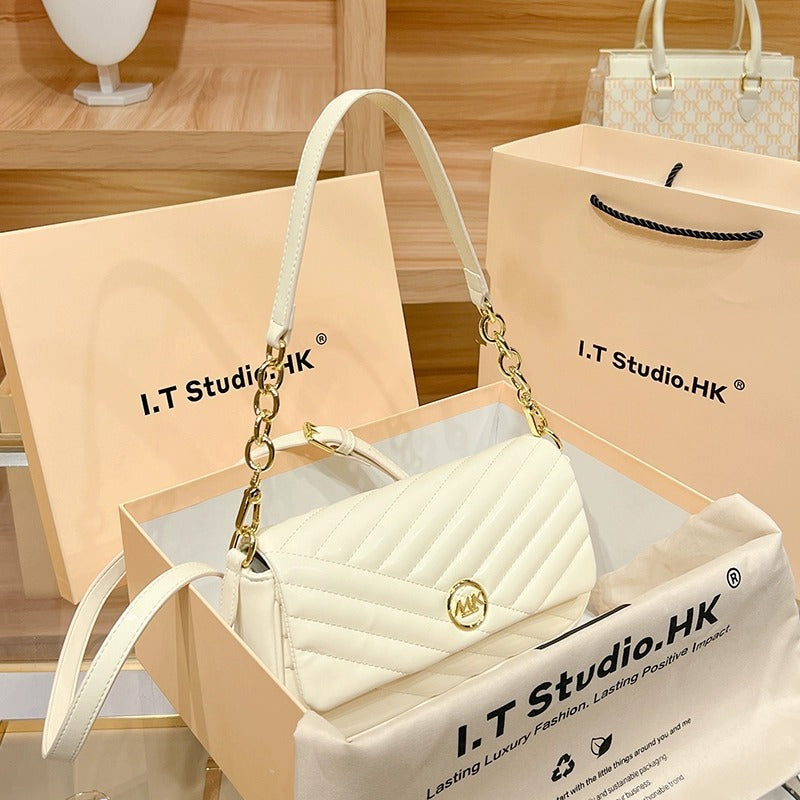 Women's Genuine Leather Simple Underarm Fashion Bags