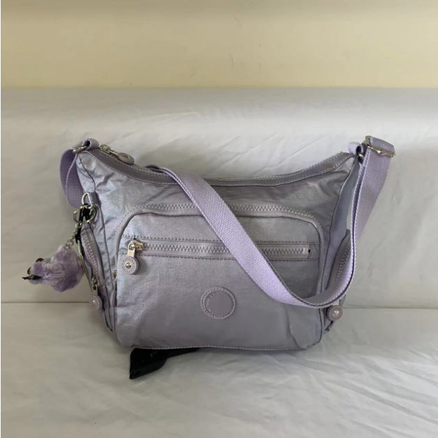 Spring Monkey Mesh Purple Series Nylon Crossbody Bags