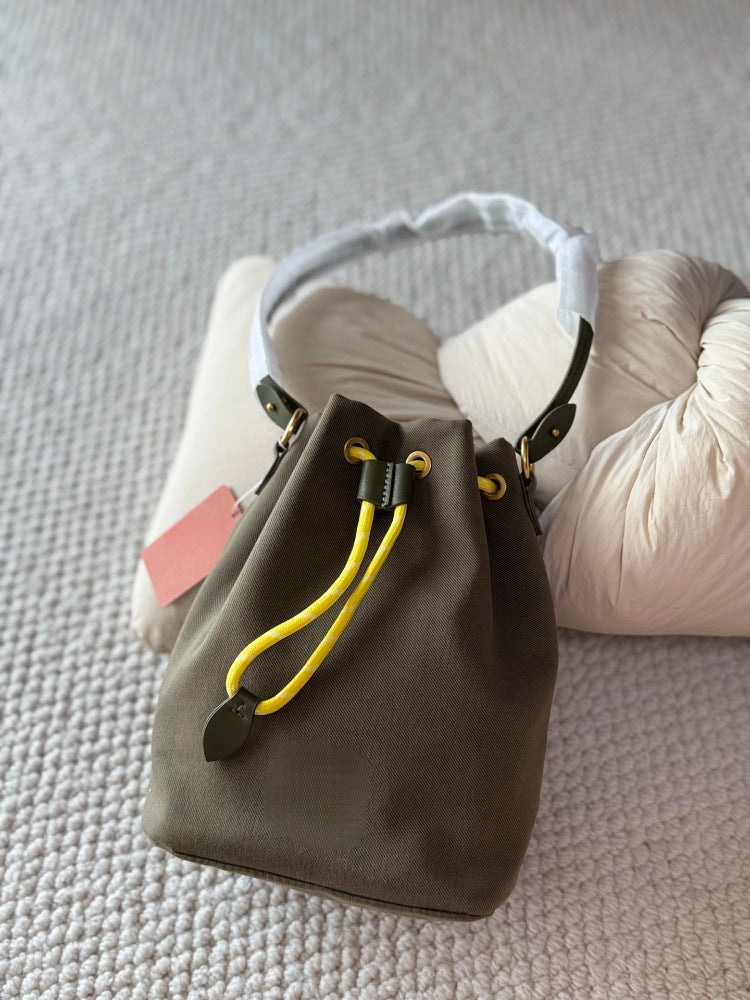 Women's Canvas Drawstring Design Simple Large Handbags