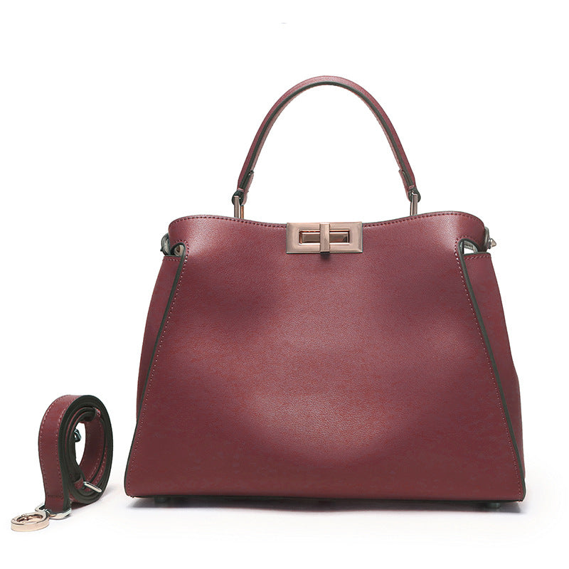 Women's Genuine Leather Professional Style Temperament Rotating Handbags