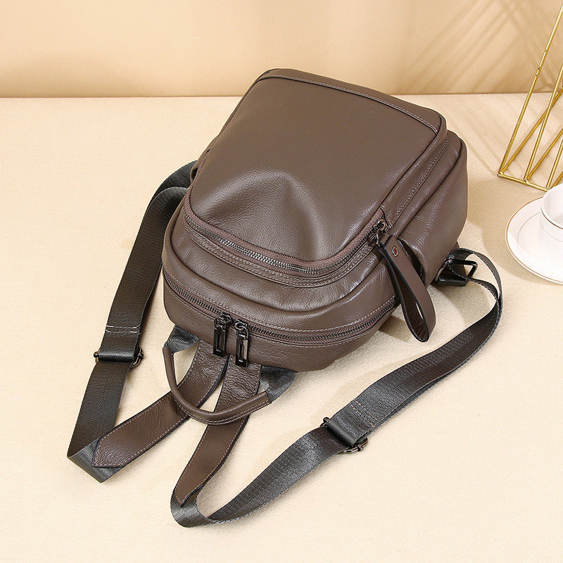 Creative Women's Leather Cowhide Fashionable First Backpacks