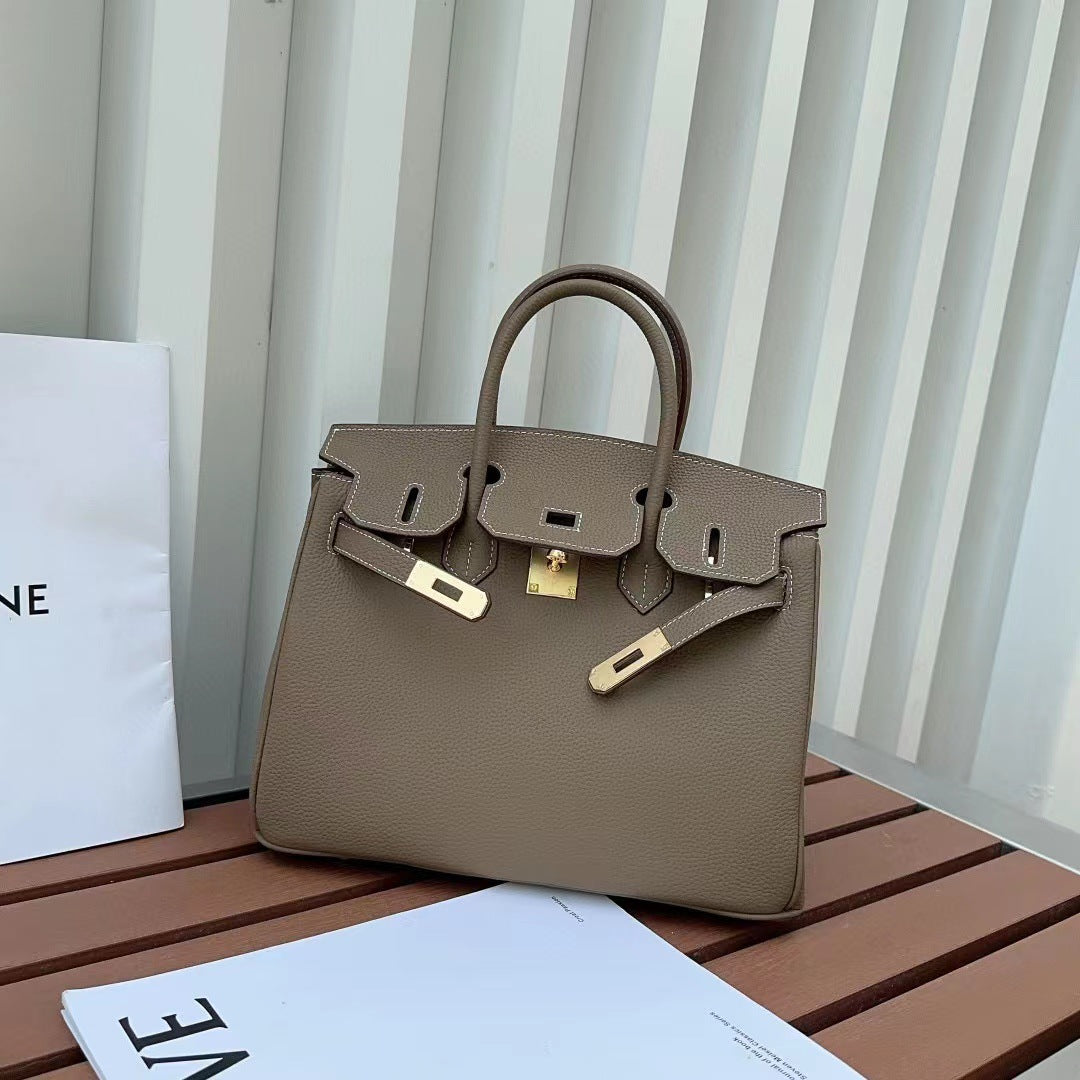 Women's First Layer Cowhide High-grade Large Capacity Handbags