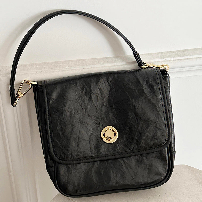 Women's Underarm Layer Cowhide Pattern Niche High-grade Shoulder Bags
