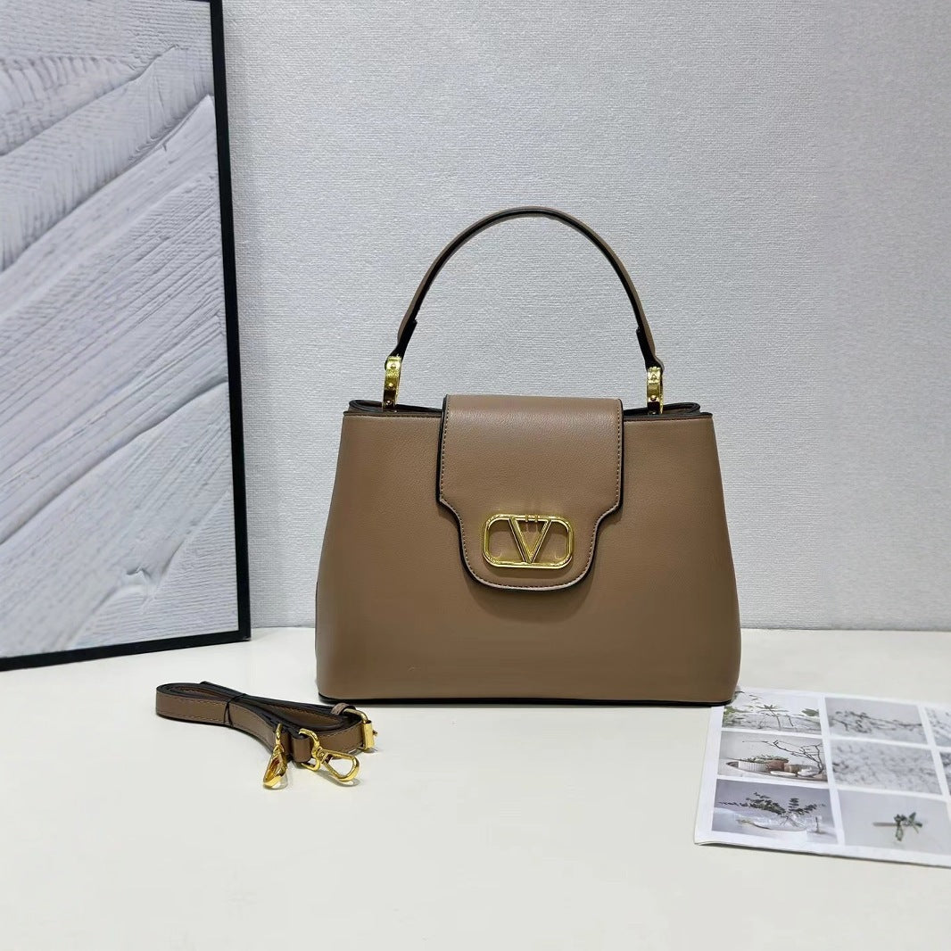 Women's Fashion Solid Color Letter Cross Bags