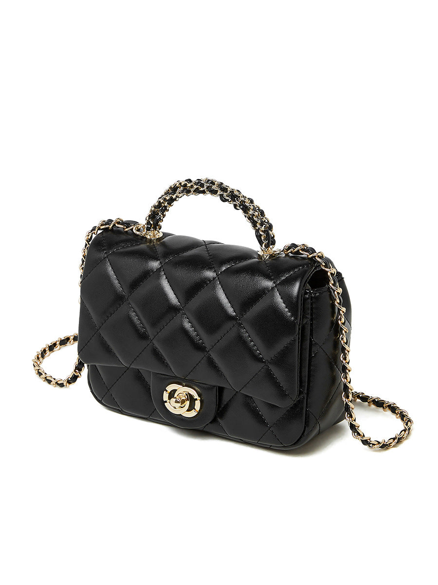Women's Summer Rhombus Chain Versatile Genuine Leather Bags