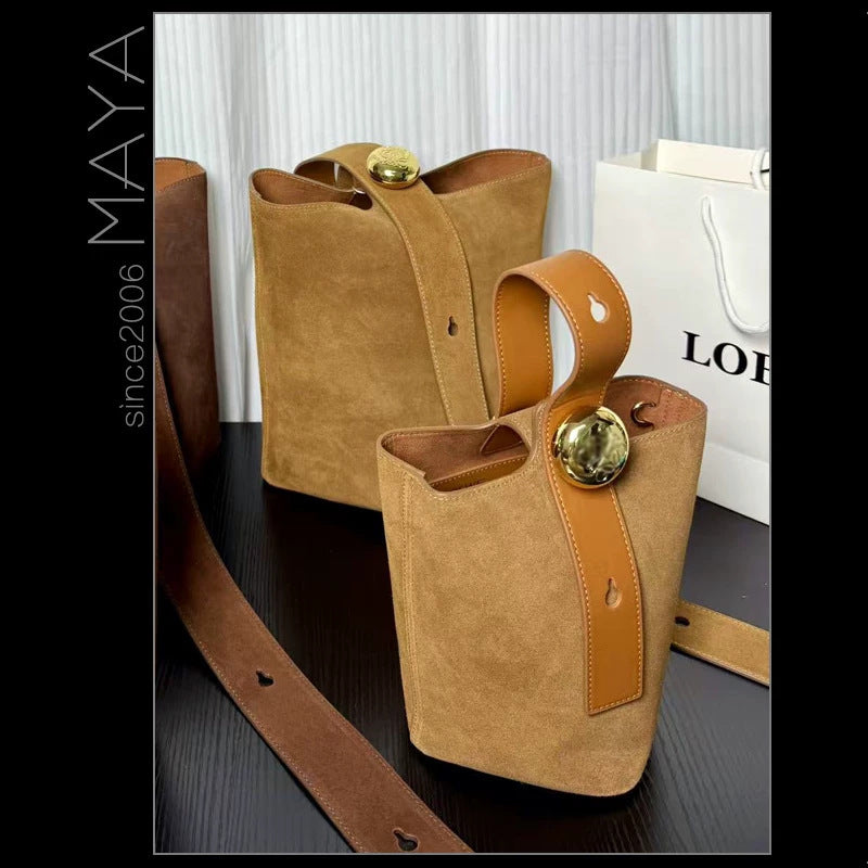 Classic Fortune Imported Cowhide Pattern Gold Crossbody Bags