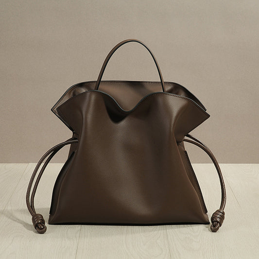 Women's Genuine Leather Soft Cowhide Drawstring Lucky Crossbody Bags