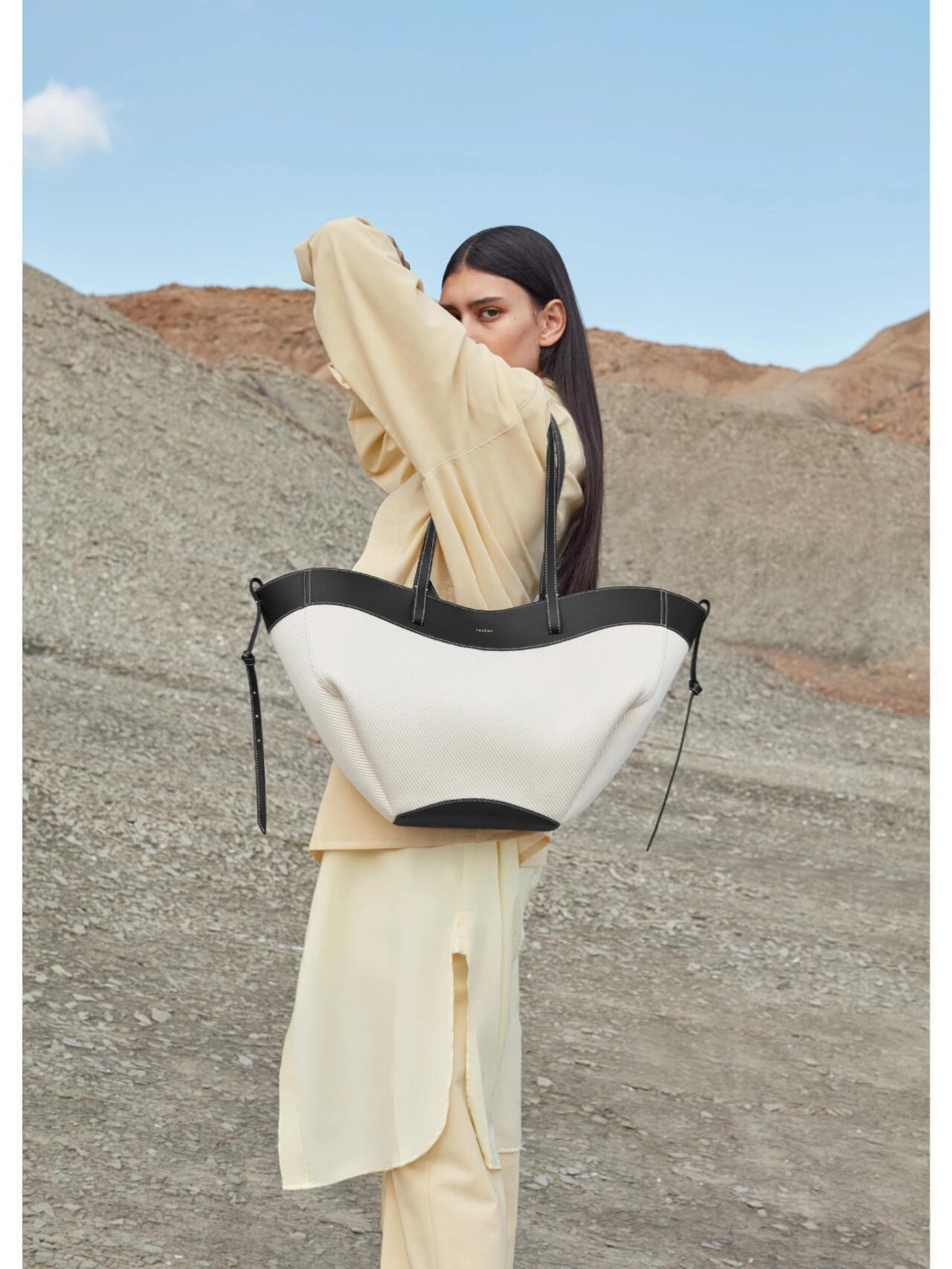 Niche Knitted Stitching Portable Large Capacity Bags