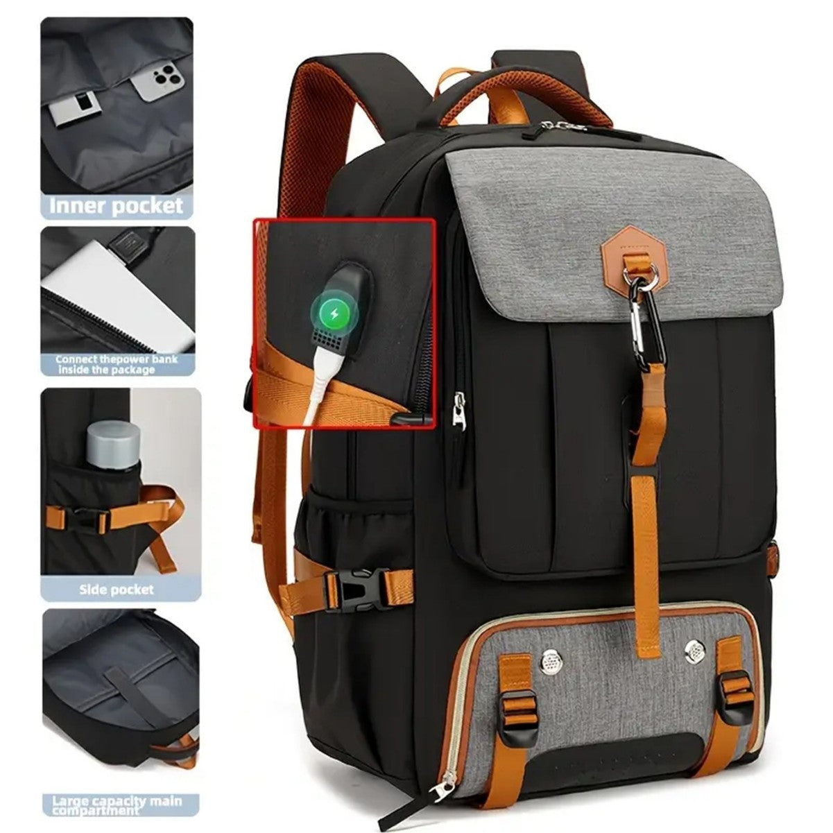 Men's Large Capacity Waterproof Business Trip Hiking Backpacks